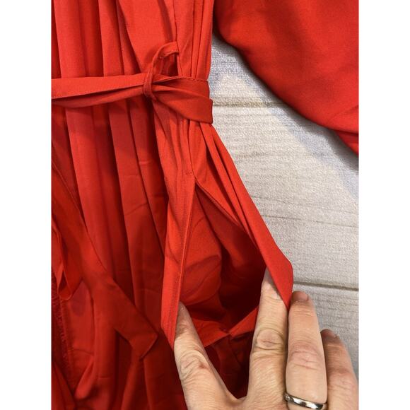 INC International Concepts Women's Plus Size 3X Robe Red Lace Trim Belted NWT - Picture 6 of 9